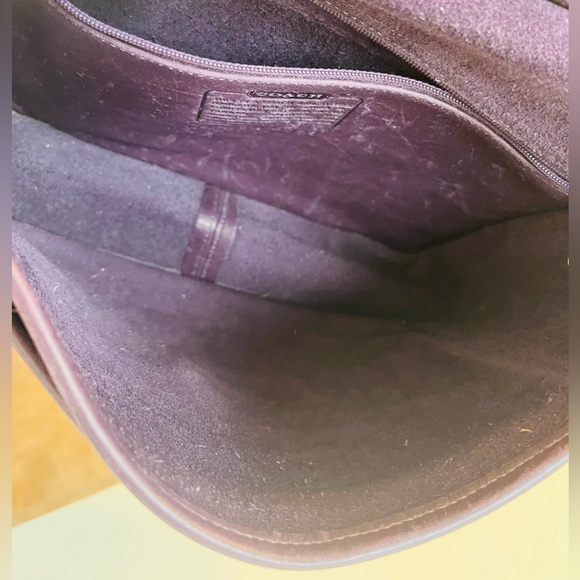 Vintage Coach Willis Bag purple aubergine eggplant 9927 - Picture 10 of 14